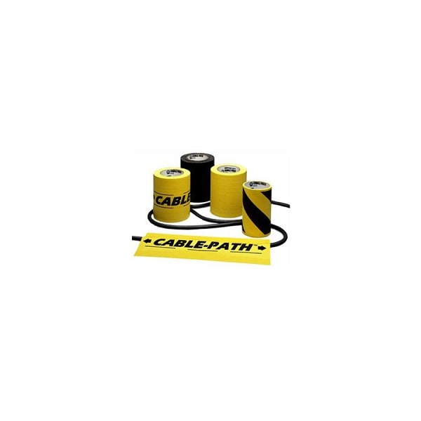 Electriduct Cable Path Tape 4" W x 30yds- Black w/ Yellow Stripes TAPE-CP-4-B/Y